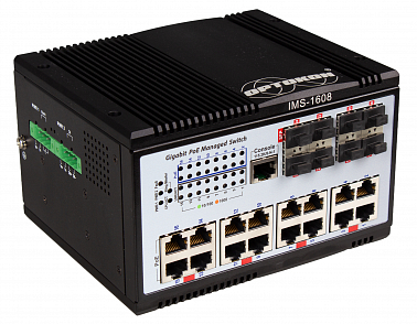 IMS-1608 Industrial Gigabit Ethernet Managed PoE Switch