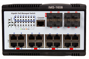 IMS-1608 Industrial Gigabit Ethernet Managed PoE Switch