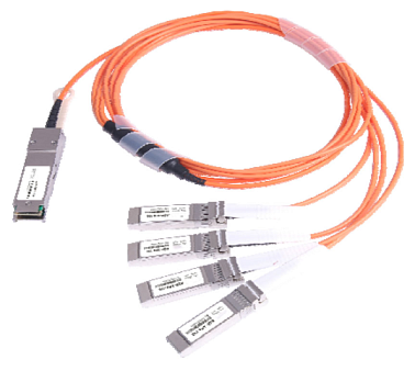 Active Optical Cable40 Gbps QSFP+ to 4x 10 Gbps application