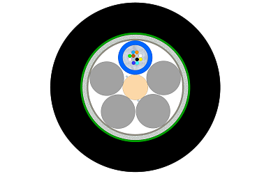 Indoor/Outdoor CST Armoured Multi-tube Cable 12F (HC)