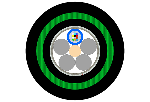 Outdoor CST Armoured Multitube Cable-Double Jacket 12F (HC)