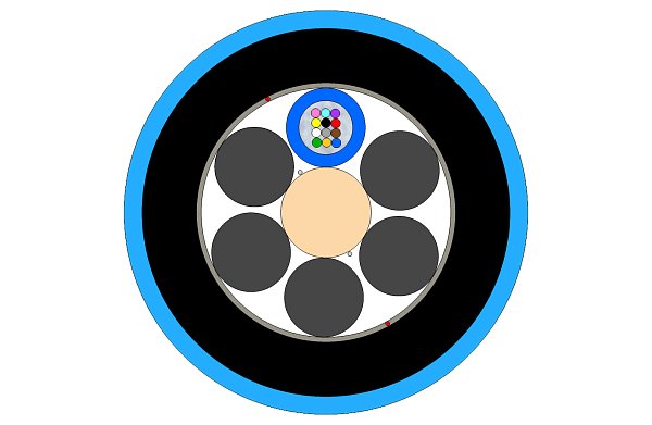 Outdoor Non-Metallic Armoured Multitube Cable 12F (RA)