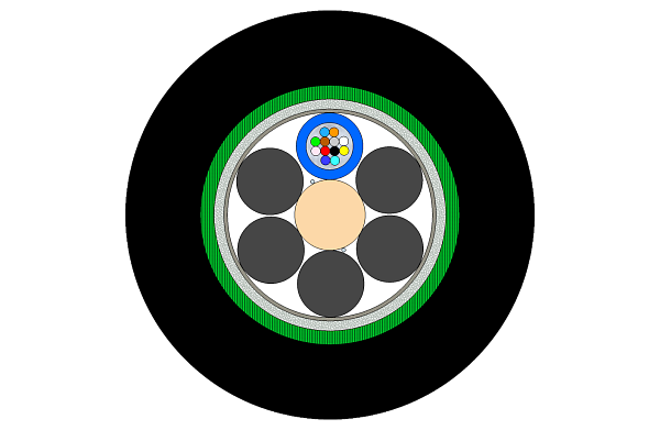 Indoor/Outdoor CST Armoured Multitube Cable 12F (NC)