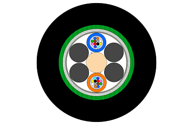 Indoor/Outdoor CST Armoured Multitube Cable 24F (NC)
