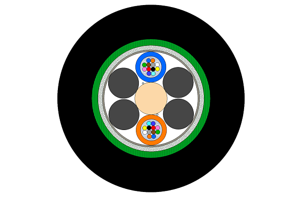Indoor/Outdoor CST Armoured Multitube Cable 24F (NC)